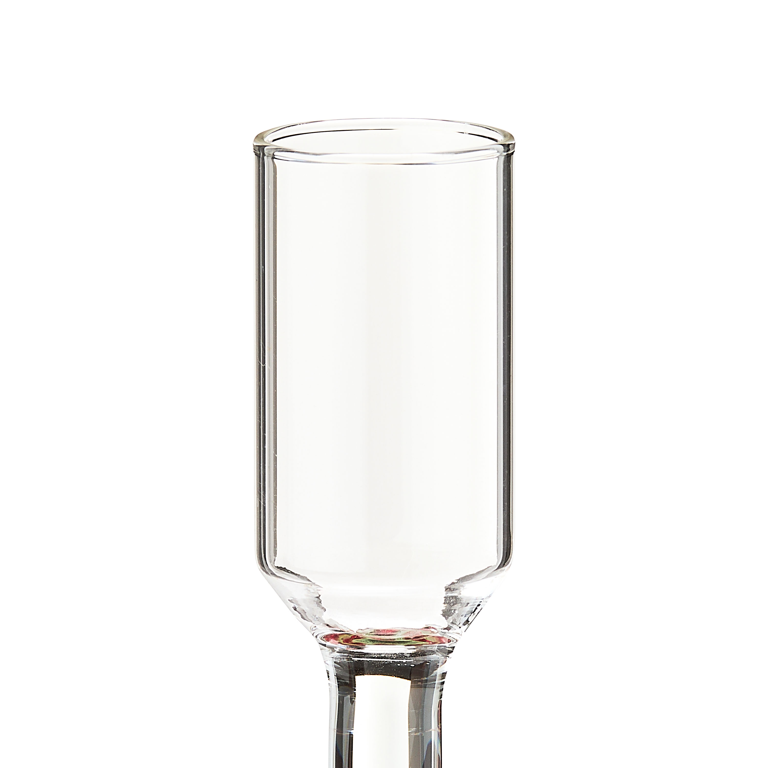 Large Clear Glass Christmas Taper Candle Holder with Bow, 10", by Holiday Time
