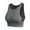 Gray, variant on Women's High Neck Longline Sports Bra Racerback Crop Top Yoga Running Tank Wirefree Mesh Activewear