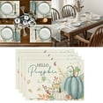 2Pcs Pan Dividers 4Pcs Autumn Maple Printed Polyester Placemat Festive