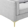 thumbnail image 6 of Modway Kaiya Modern Polyester Fabric Sofa with Gold Metal Leg in Light Gray, 6 of 8