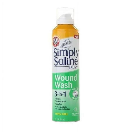 Simply Saline Plus Wound Wash 3-in-1 First Aid Antiseptic 7.1 fl oz(pack of 3)