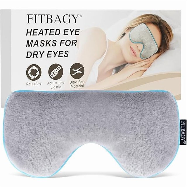 wonima11 Microwave Activated Thermal Eye Masks for Dry Eye,Styes and Eyestrain,Eye Masks Provide Comfortable Heat Therapy for Effective Eye Relief, Gray