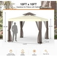 thumbnail image 2 of Phonjoroo Patio Gazebo Tent 10x10 ft, Outdoor Canopy Shelter, 2 of 7