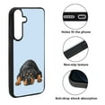thumbnail image 2 of WIRESTER Shockproof Soft Rubber Cover Case for Samsung Galaxy S25 6.2" 2025, Rottweiler Dog Lying Down Looking Up On Light Blue Background, 2 of 5