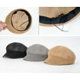 thumbnail image 3 of Municipal Straw Beret Hat for Women Straw Newsboy Cap Painter Cap Cabbie Hat Summer Beach Hat for Travel Vacation, 3 of 7