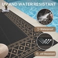 thumbnail image 4 of DEORAB 9'x12' Outdoor Rugs Waterproof Patio Reversible Plastic Carpet Camping Outside Mat,Black & Brown, 4 of 8
