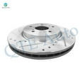 thumbnail image 3 of Front Drilled Slotted Brake Disc Rotors 296mm For 2010 2011 Honda Accord Crosstour, 3 of 8