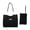 Black, variant on Red Two-Piece Tote Bag And Wristlet Purse Set For Women Offering Large Capacity And Organization For Work Commute Casual Outings Or Daily Use