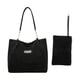 thumbnail image 2 of Bolsa De Almacenamiento De Poliéster Conjunto de 2 bolsos negros tipo tote y bolso de mano para mujer, de gran capacidad, informales, para el trabajo y el trabajo. JASKFLY, 2 of 8