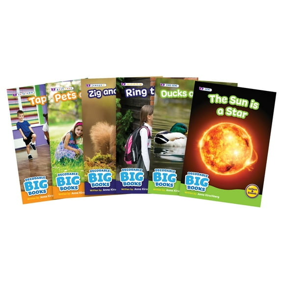 6 XL Decodable Non-Fiction Big Books for Classrooms