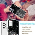 thumbnail image 4 of Compatible with Samsung A32 5G Case Glitter Clear Green,for Samsung Galaxy A32 5G Phone Case Silicone Transparent Soft TPU Women Girls Shockproof Protective Slim Cover (Black), 4 of 7