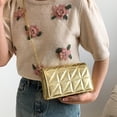thumbnail image 4 of Bolsa De Hombro Bolso bandolera acolchado con hilo bordado de rombos para mujer (Champagne) Tmvgtek Para Estrenar, 4 of 5