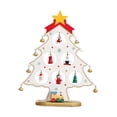 thumbnail image 3 of de Navidad de madera, decoración de escritorio, Mini decoración de de Navidad, divertidos adornos navideños para el aniversario del hogar Blanco Pequeño BLESIY Árbol de mesa, 3 of 8