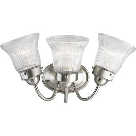 Bathroom Lighting Fixtures Walmart progress lighting p3289 economy fluted glass series three-light Bathroom Lighting Fixtures Walmart progress lighting p3289 economy fluted glass series three-light