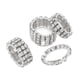 thumbnail image 5 of Anillo de amistad Minnieouse de plata con diamantes brillantes 4 filas, 5 of 6
