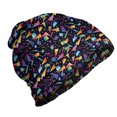 thumbnail image 1 of Funky Unisex Beanie, Vintage Pattern Party Theme, Hiking Outdoors, Multicolor, by Ambesonne, 1 of 1