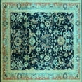 thumbnail image 1 of Ahgly Company Indoor Square Oriental Light Blue Industrial Area Rugs, 7' Square, 1 of 4