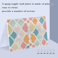 thumbnail image 3 of Yayeee Toggle Light Switch Wall Plate 2-Gang 4.56"x4.48" Decorative Outlet Cover, Pink Abstract Pattern, 3 of 7