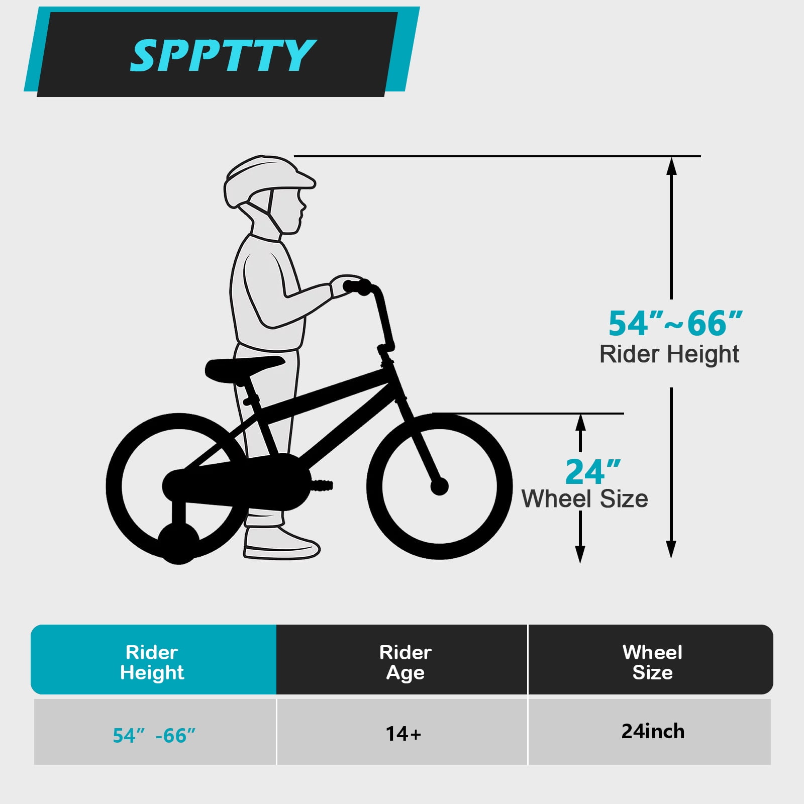 SPPTTY 21 Speed Mountain Bike,24 inch Bike for Men Women Boys Girls,Disc Brakes Dual Suspension