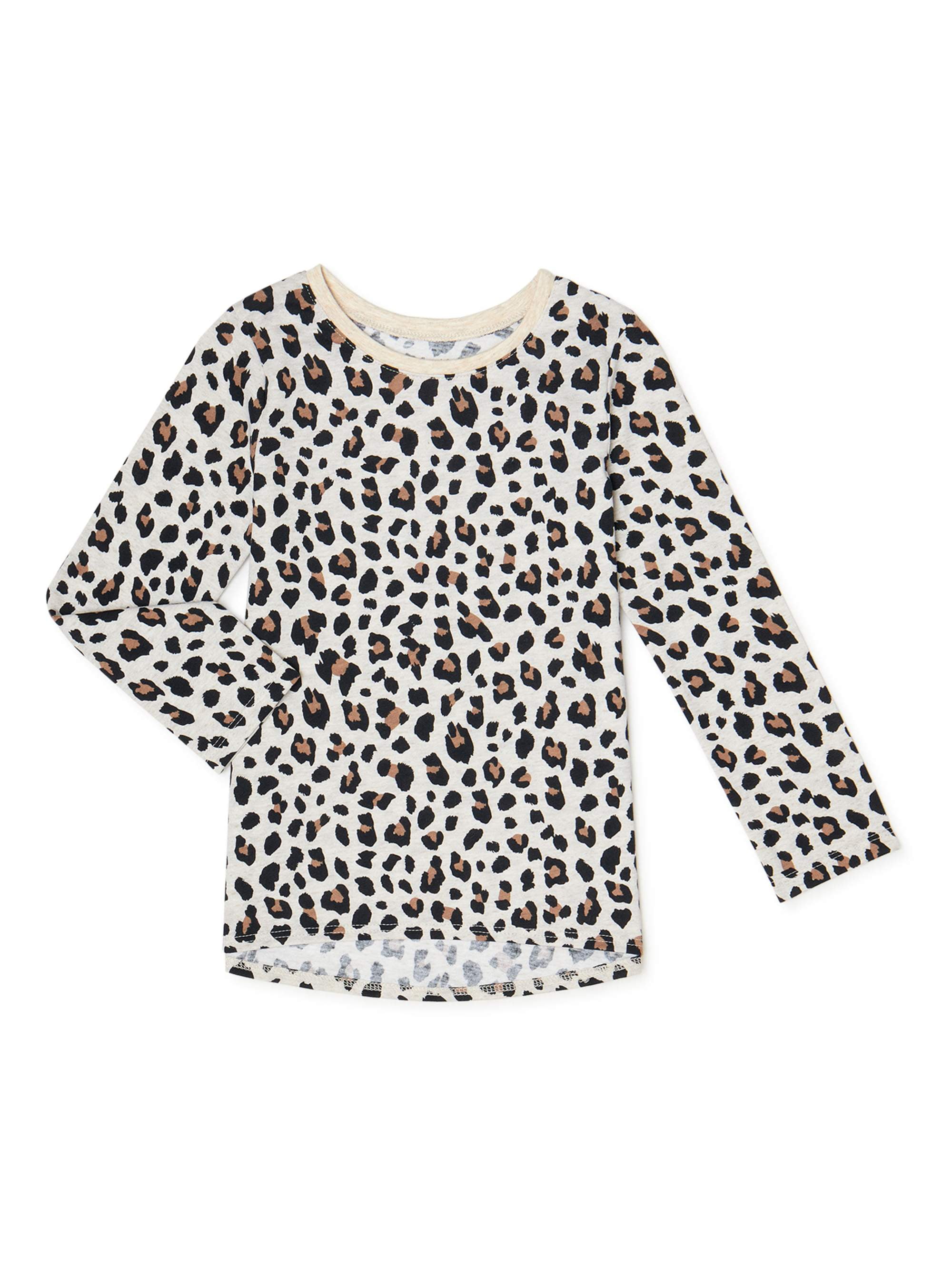 Garanimals Toddler Girls' Leopard Print Long Sleeve TShirt