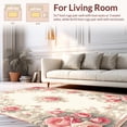 thumbnail image 2 of ODIKA 5'x7' Machine Washable Non-Slip Area Rug, Rose Garden Pink Floral Medallion High Traffic Rug, Pink, 218870, 2 of 7