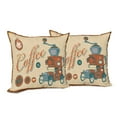 thumbnail image 6 of Ambesonne Vintage Throw Pillow Cover 2 Pack, Truck Coffee Grinder, 16", Cream Orange Grey, 6 of 6