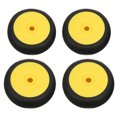 thumbnail image 4 of RC Front Rear Tires and Wheels, Durable High Performance Wear Resistant Environmentally Friendly 17mm Hex RC Wheels and Tires  for 1/8 RC Off Road Car Yellow,White, 4 of 7