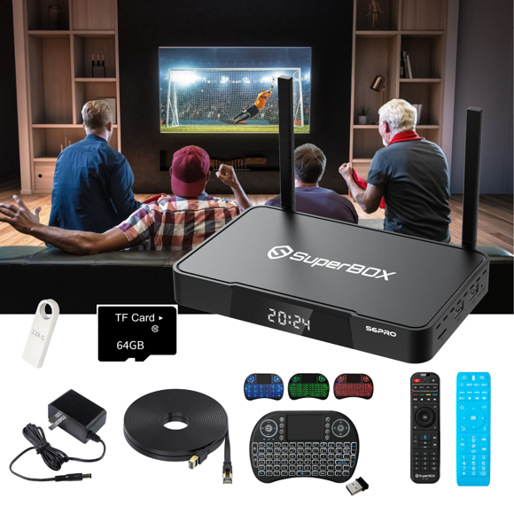 SuperBox S6 Pro portable home smart TV System with Voice Remote Control
