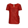 thumbnail image 5 of Cilsoka Womens Sequin Tops 2026 Ruffle Sleeve Sparkly Shirt, Glitter Party Blouses Dressy Concert Disco Outfits, 5 of 6