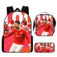 thumbnail image 1 of Football Star Cristiano Ronaldo Backpack Printed Three-Piece Set Children'S Schoolbag Elementary And Middle School Students Backpack Pencil Case, 1 of 2
