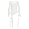 thumbnail image 3 of Camiseta Y2K para mujer con cuello cuadrado para fiesta gótica , compras y citas SG, 3 of 7