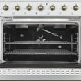 thumbnail image 4 of Forno Antico 36-Inch Freestanding Gas Range, White, Antique Brass Design, 6 Burners, Convection Oven, 4 of 10