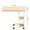 Light Wood, variant on SUSUZI 24" Rolling Laptop Desk, Height Adjustable Mobile Laptop Table with 3-Tier Storage Shelves and Wheels, Black