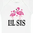 thumbnail image 4 of Inktastic Little Sister Girls Lil Sis Flamingo Girls Baby Bodysuit, 4 of 5