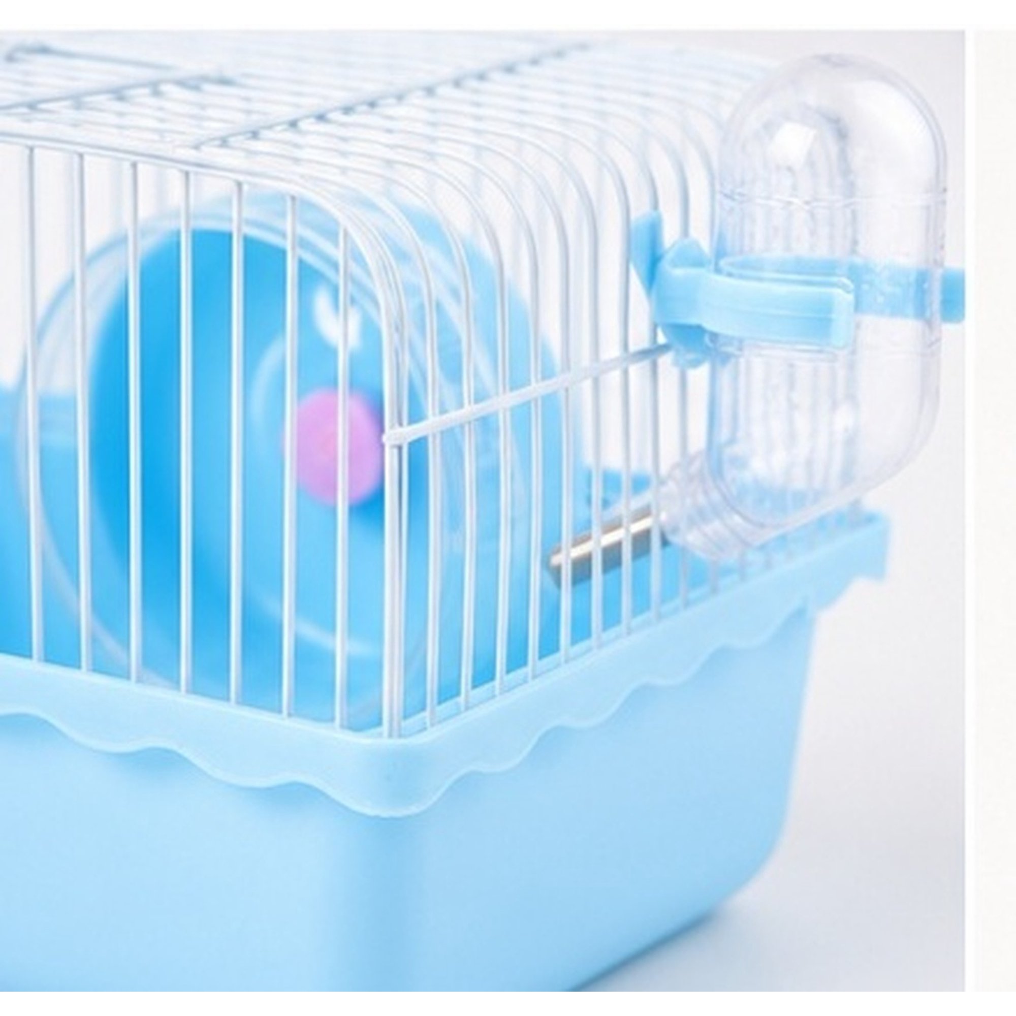 PTOOTP Blue Portable Pet Cage for Hamsters Chinchillas Includes Running Wheel