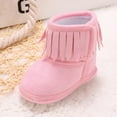 thumbnail image 5 of GYRATEDREAM Infant Baby Girls Boys Tassel Plush Non-Slip Prewalker Outdoor Warm Snow Boots 0-18 Months, 5 of 9