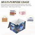 thumbnail image 6 of Yayeee Collapsible Cube Storage Bin with Lid Fabric Closet Decorative Basket with Handles, Beautiful Floral Moon, 6 of 7