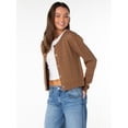 thumbnail image 6 of Celebrity Pink Women's Pointelle Crew Neck Cardigan Sweater, Sizes XS-XXXL, 6 of 11