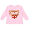 thumbnail image 3 of Inktastic Everyone is Thankful for Me with Heart and Leaves Boys or Girls Long Sleeve Toddler T-Shirt, 3 of 5