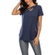 thumbnail image 1 of Camiseta de manga corta con cuello en V lavable a máquina dobladillo curvo fibra de poliéster elástica para mujer para ir de compras Octpeak Otros, 1 of 5