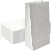 4lb White Paper Bags - Pack of 150ct. White Paper Lunch Bags. Great for Holiday Cookie Bags and Arts and Crafts., (CEwhite4lbPaperBag-150CT)