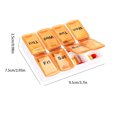 thumbnail image 4 of Caja de almacenamiento de pastillas, estuche a prueba de humedad para tableta con marcador, dispensador doméstico, contenedor de viaje portátil, suministros para el hogar Inevent HA010176-00, 4 of 7
