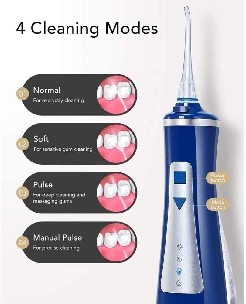 Water Flosser for Teeth Gums & Braces Care Water Resistant,Cordless & Travel Ready, Deep Clean,Fresh Breath & Healthier Smile,Refillable 240mL,3 Modes