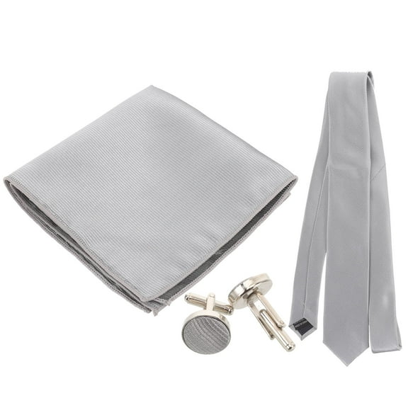 LEORX 1 Set Grey Tie Accessories Neck Tie Set Polyester Elegant Accessories