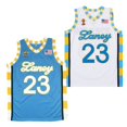 thumbnail image 2 of Camisetas de baloncesto de la escuela secundaria LANEY 23 SPACE JAM Jersey Costura bordado Ropa deportiva al aire libre de alta calidad Azul Blanco amarillo, 2 of 5