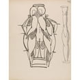 thumbnail image 2 of Henri Gaudier-Brzeska 12x14 Black Ornate Wood Framed Double Matted Museum Art Print Titled: Two Studies for a Sculptural Column (1910 - 1915), 2 of 5