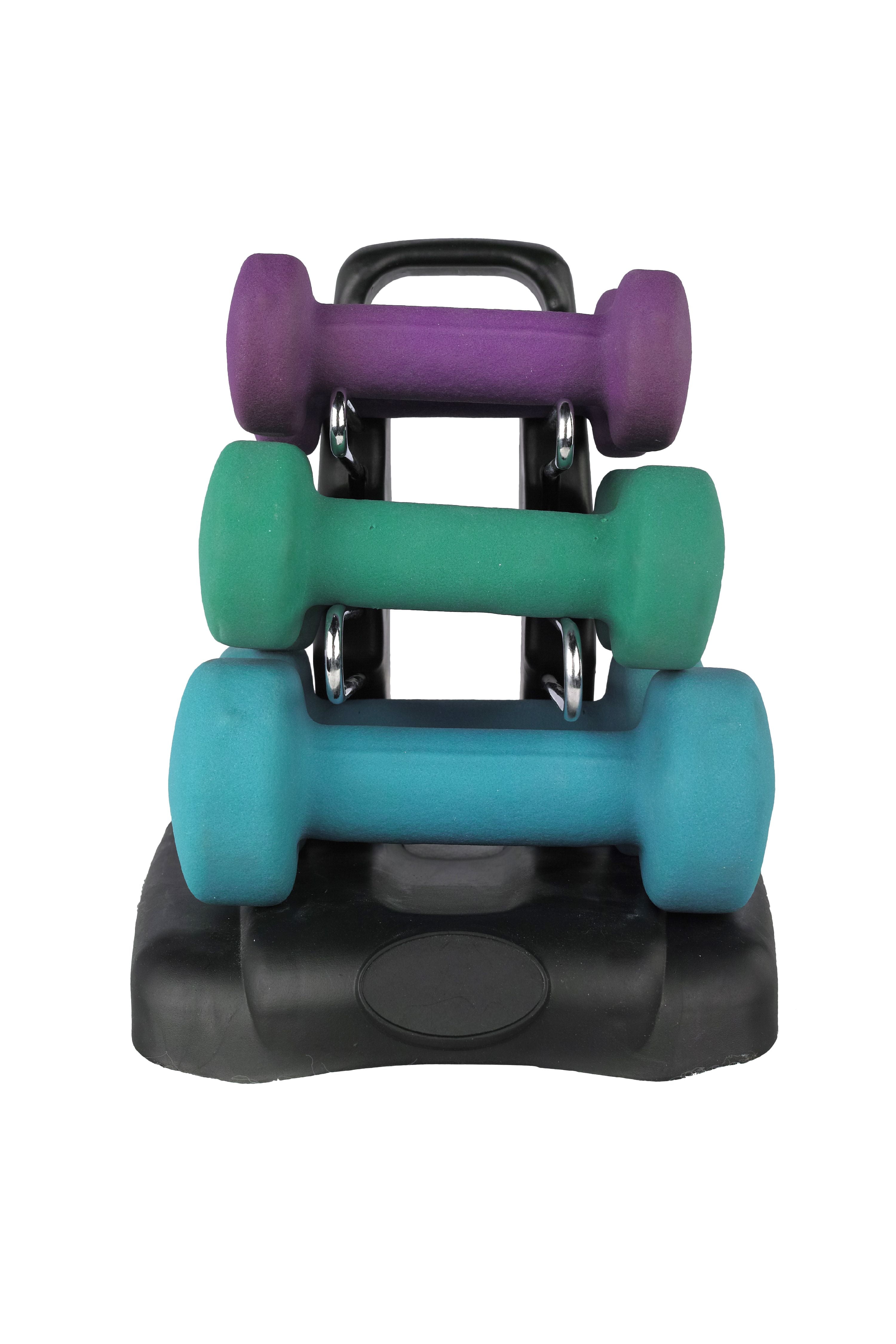 MAHA Fitness Dumbbell Set with Stand 20 lbs