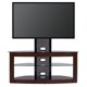 thumbnail image 2 of Soporte de TV TransDeco con soporte para 35-80 pulgadas en roble oscuro/negro, 2 of 6