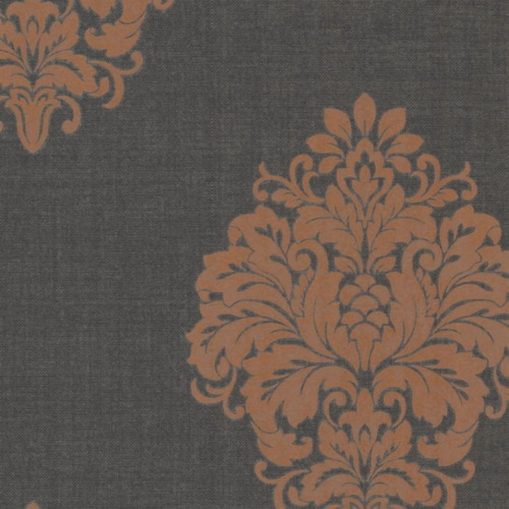 Kenneth James Duchess Silver Damask Wallpaper