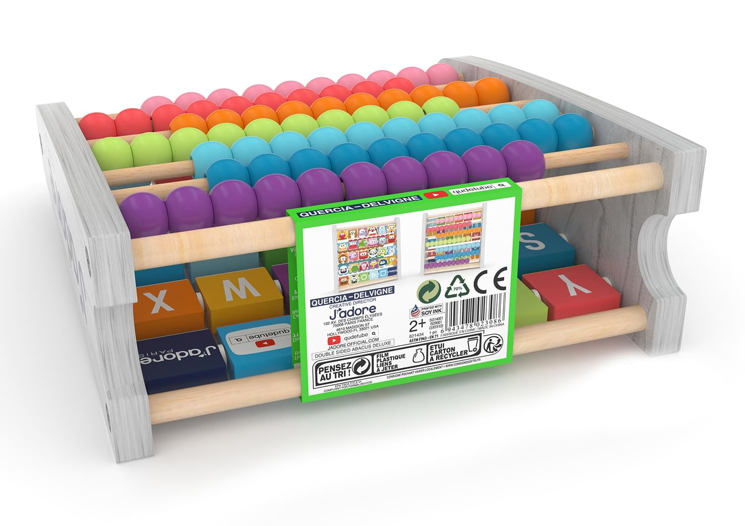 J'adore Wooden 2in1 Math Beads & ABC Animal Abacus Walmart Canada